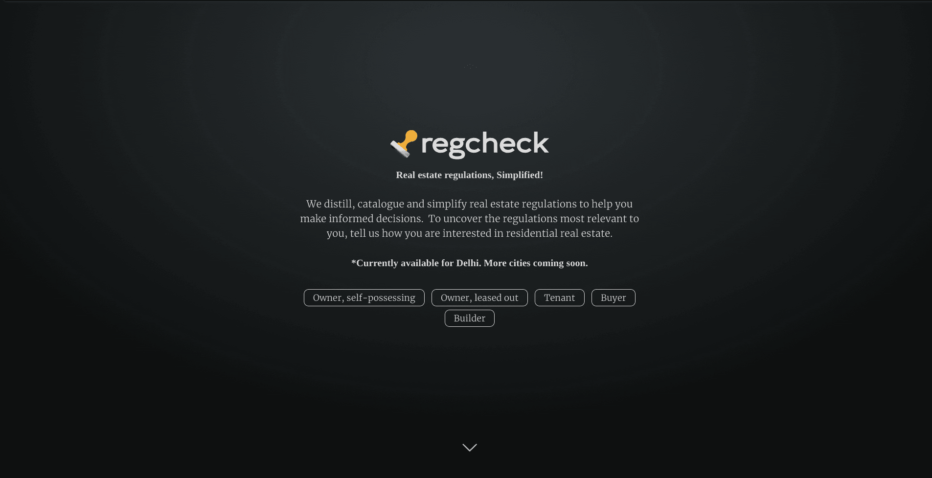 Regcheck Homepage