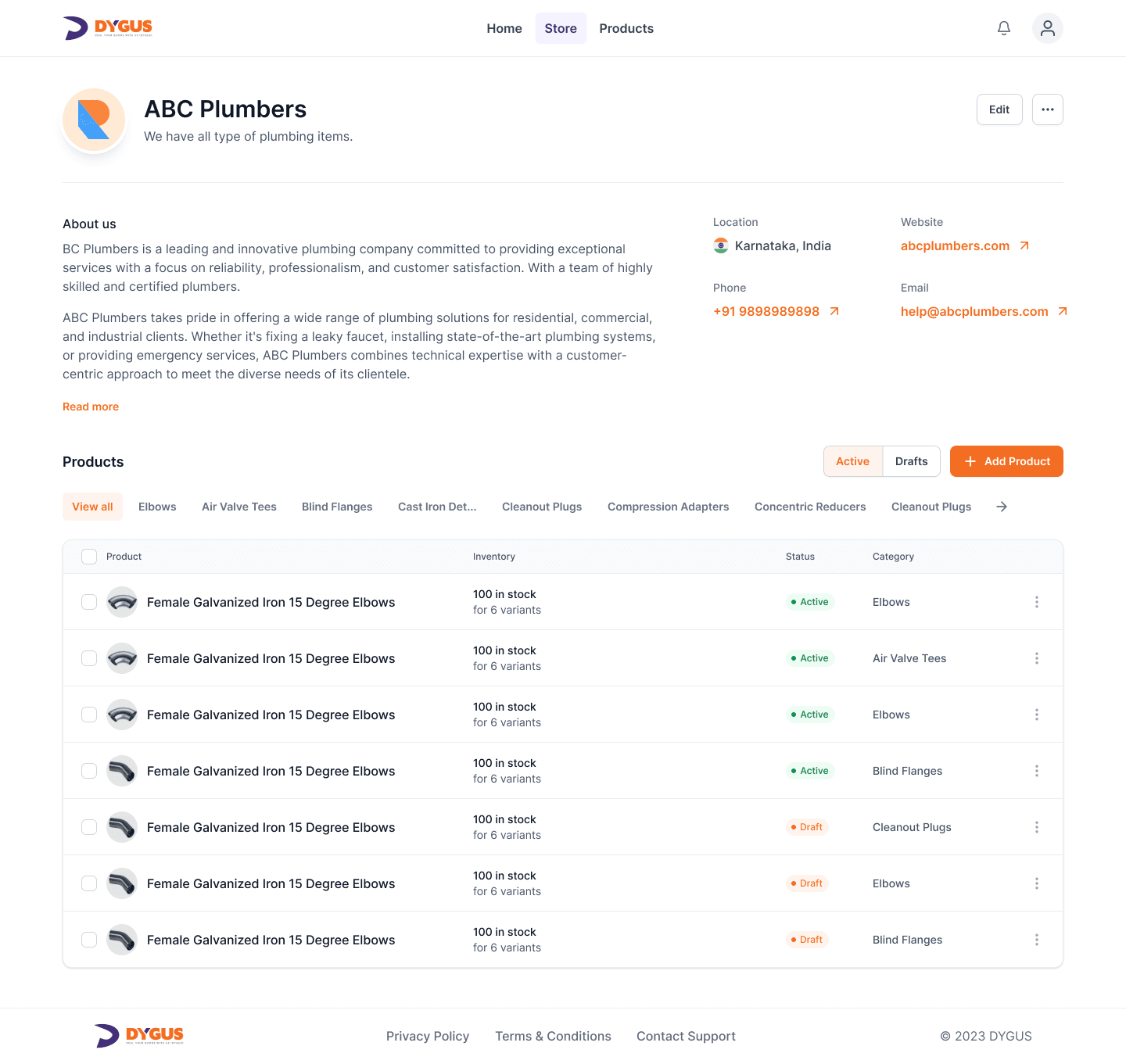 Service booking interface