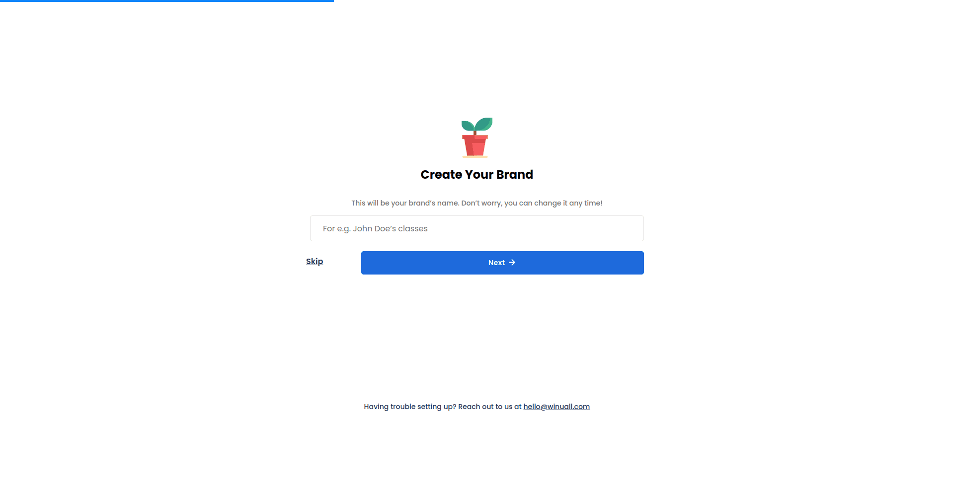 Winuall Registration Step 2