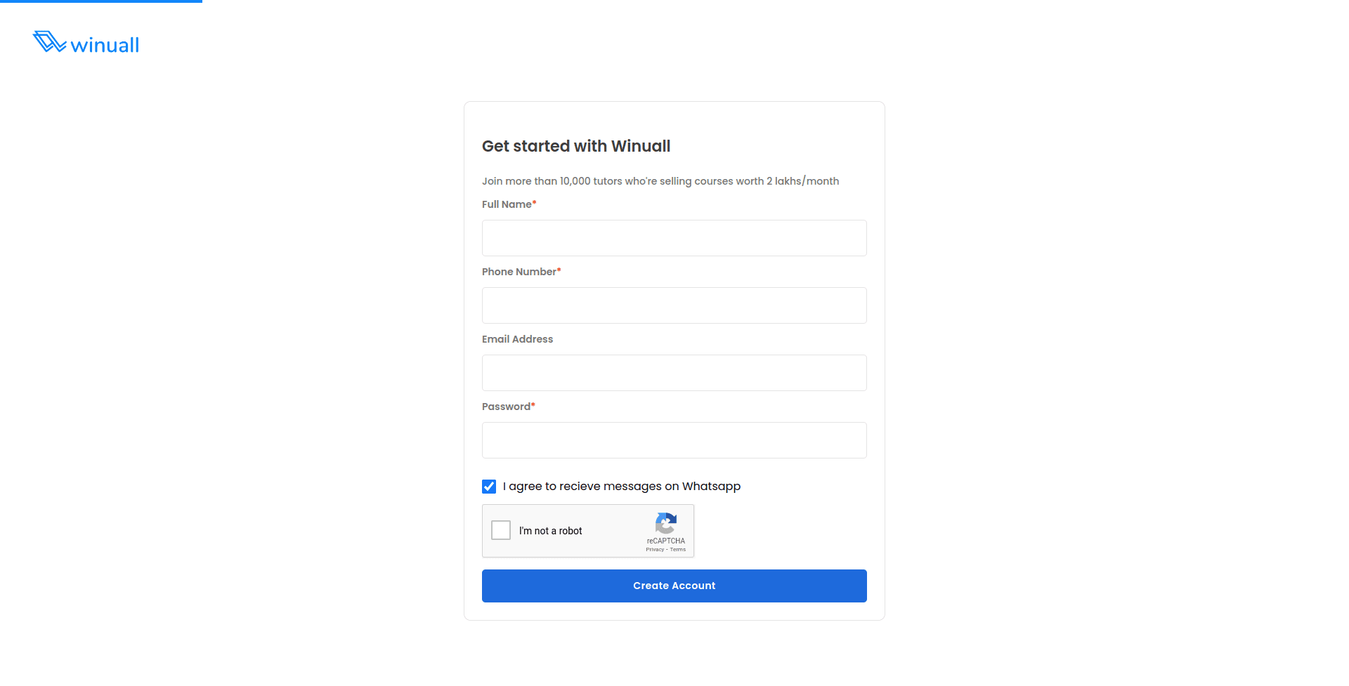 Winuall Registration Step 3