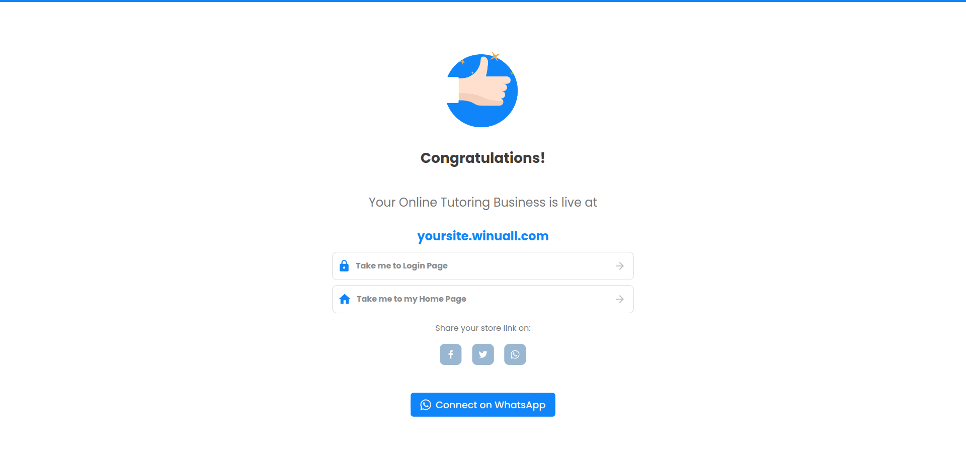 Winuall Registration Complete