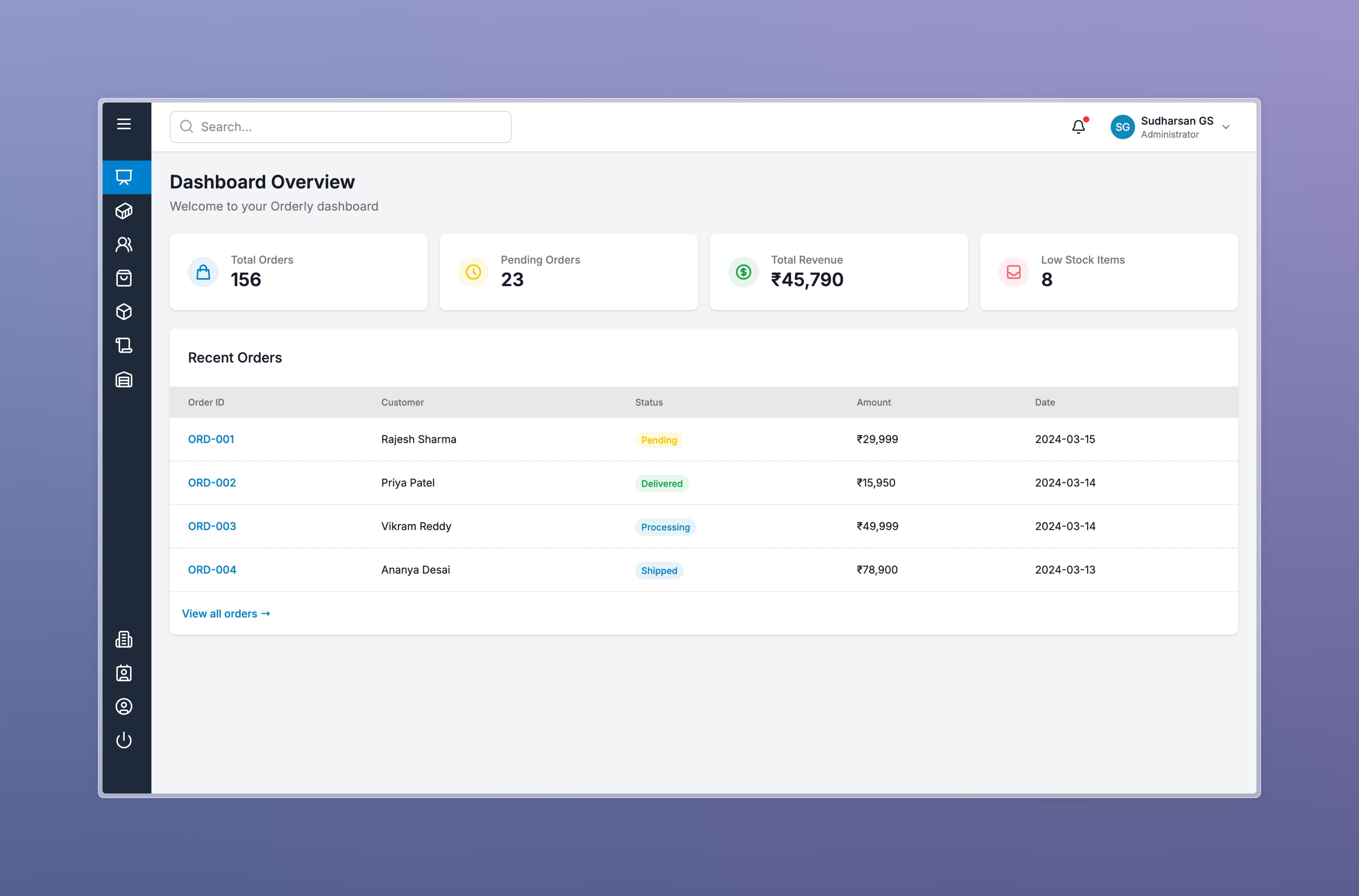Inventory Management System project screenshot